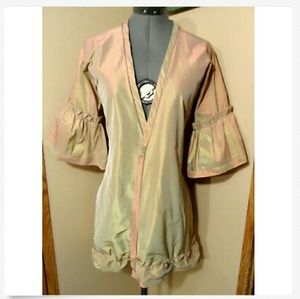 SZYMKOWICZ Color Shifting Trench Coat M Pink